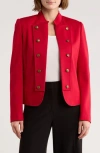 Gemma + Jane Military Band Jacket In Red