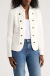 Gemma + Jane Military Band Jacket In White