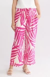 Gemma + Jane Palm Print Pull-on Pants In Multi
