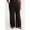 Gemma + Jane Pull-on Wide Leg Pants In Black