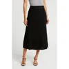 Gemma + Jane Ribbed A-line Sweater Skirt In Black