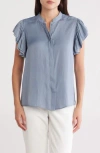 Gemma + Jane Ruffle Sleeve Button-up Shirt