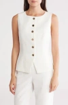 Gemma + Jane Scoop Neck Vest In White