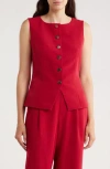 Gemma + Jane Scoop Neck Vest In Red