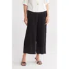 Gemma + Jane Solid Wide Leg Pull-on Pants In Black
