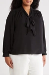 Gemma + Jane Tie Neck Long Sleeve Top