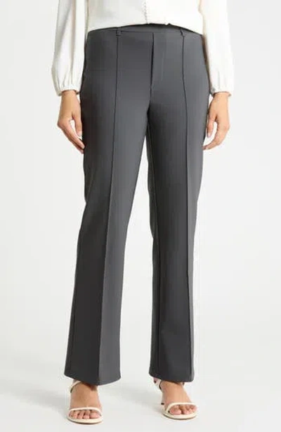 Gemma + Jane Ultra-stretch Bootcut Pants In Charcoal