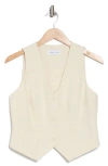 Gemma + Jane V-neck Vest In Ivory