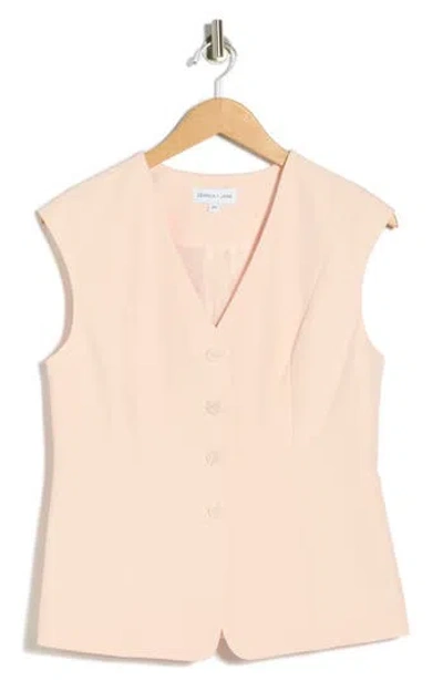 Gemma + Jane V-neck Vest In Pink