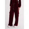 Gemma + Jane Wide Leg Corduroy Pants In Biking Red