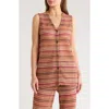 Gemma + Jane Woven Button Front Vest