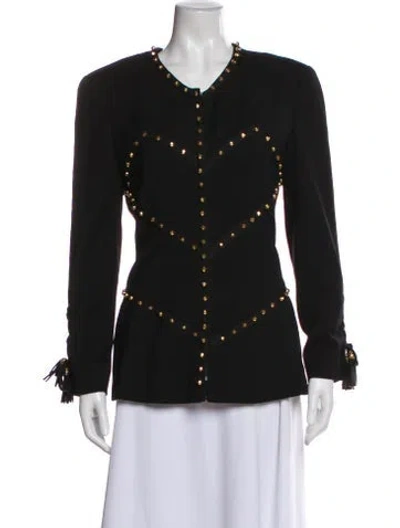 Pre-owned Gemma Kahng Wool Evening Jacket In Black