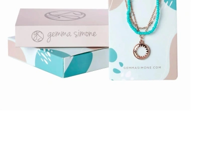 Gemma Simone Layered Beaded Necklace In Rose Gold/aqua