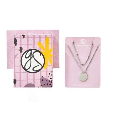 Gemma Simone Station Chain Necklace Set In Silver