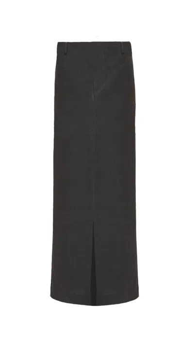 Gemme Collective Slit Skirt Long In Black