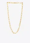 Gemmed Link Chain Necklace In 18-karat Yellow Gold In Gold