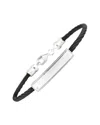 Gemstones 0.01 Ct. Tw. Diamond Silver Bangle