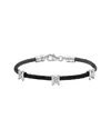 Gemstones 0.02 Ct. Tw. Diamond Silver Bangle In Black