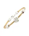 Gemstones 0.03 Ct. Tw. Diamond Silver Bangle