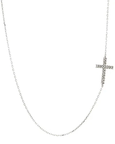 Gemstones 0.04 Ct. Tw. Diamond 14k Necklace In Metallic