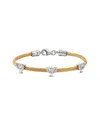Gemstones 0.05 Ct. Tw. Diamond Silver Bangle