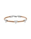 Gemstones 0.05 Ct. Tw. Diamond Silver Bangle In Gold
