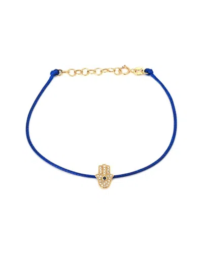 GEMSTONES 0.10 CT. TW. DIAMOND & SAPPHIRE 14K BRACELET