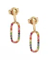 Gemstones 0.22 Ct. Tw. Multi Gem 14k Earrings In Multi