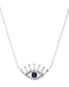 Gemstones 0.23 Ct. Tw. Diamond & Sapphire 14k Necklace