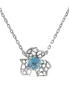 Gemstones 0.50 Ct. Tw. Blue Topaz Silver Necklace