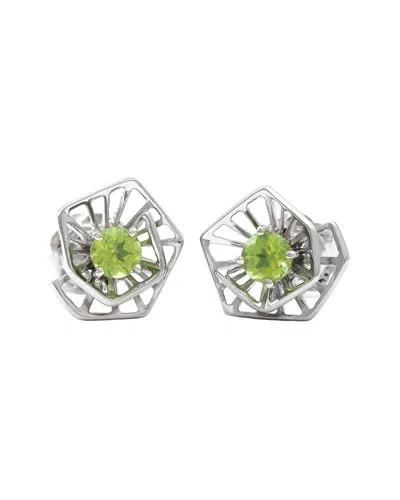 GEMSTONES 0.58 CT. TW. PERIDOT SILVER EARRINGS