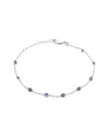Gemstones 0.95 Ct. Tw. Amethyst Silver Bracelet In Metallic