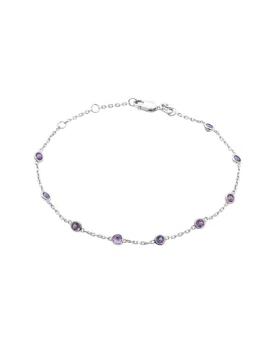 GEMSTONES 0.95 CT. TW. AMETHYST SILVER BRACELET