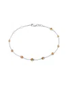 Gemstones 0.95 Ct. Tw. Citrine Silver Bracelet In Metallic