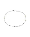 Gemstones 1.15 Ct. Tw. Peridot Silver Bracelet In Green
