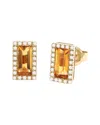 Gemstones 1.28 Ct. Tw. Diamond & Citrine 14k Earrings