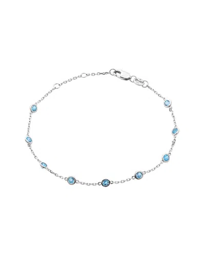 Gemstones 1.38 Ct. Tw. Blue Topaz Silver Bracelet