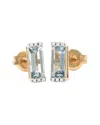 Gemstones 1.45 Ct. Tw. Diamond & Blue Topaz 14k Earrings In Gold