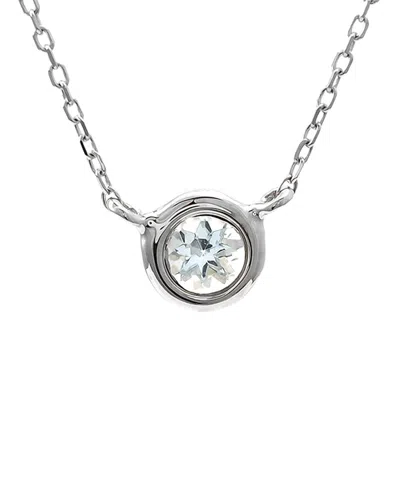 Gemstones 14k 0.10 Ct. Tw. Aquamarine Necklace
