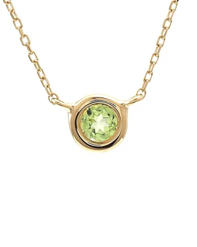 Gemstones 14k 0.12 Ct. Tw. Peridot Necklace In Gold