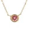 Gemstones 14k 0.12 Ct. Tw. Pink Tourmaline Necklace