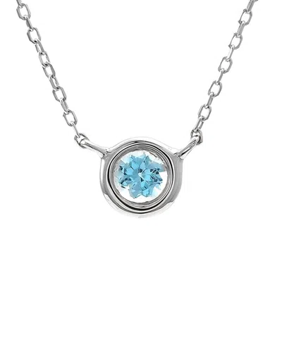 Gemstones 14k 0.13 Ct. Tw. Blue Topaz Necklace