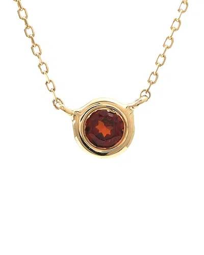 Gemstones 14k 0.15 Ct. Tw. Garnet Necklace In Gold