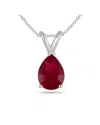 Gemstones 14k 0.20 Ct. Tw. Ruby Necklace