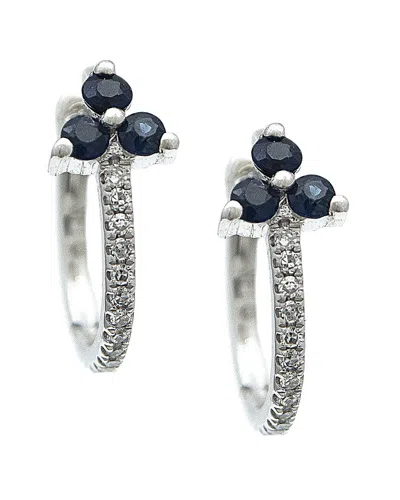 Gemstones 14k 0.26 Ct. Tw. Diamond & Sapphire Earrings
