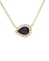 Gemstones 14k 0.27 Ct. Tw. Diamond & Sapphire Necklace