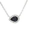 Gemstones 14k 0.27 Ct. Tw. Diamond & Sapphire Necklace