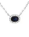 Gemstones 14k 0.33 Ct. Tw. Diamond & Sapphire Necklace