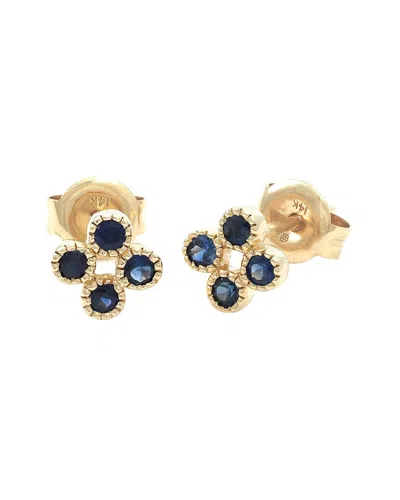 GEMSTONES 14K 0.36 CT. TW. SAPPHIRE EARRINGS