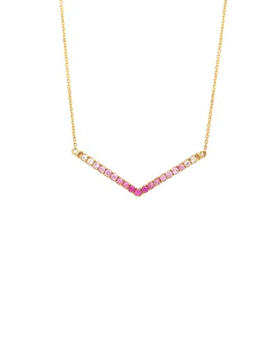 GEMSTONES 14K 0.48 CT. TW. PINK SAPPHIRE NECKLACE